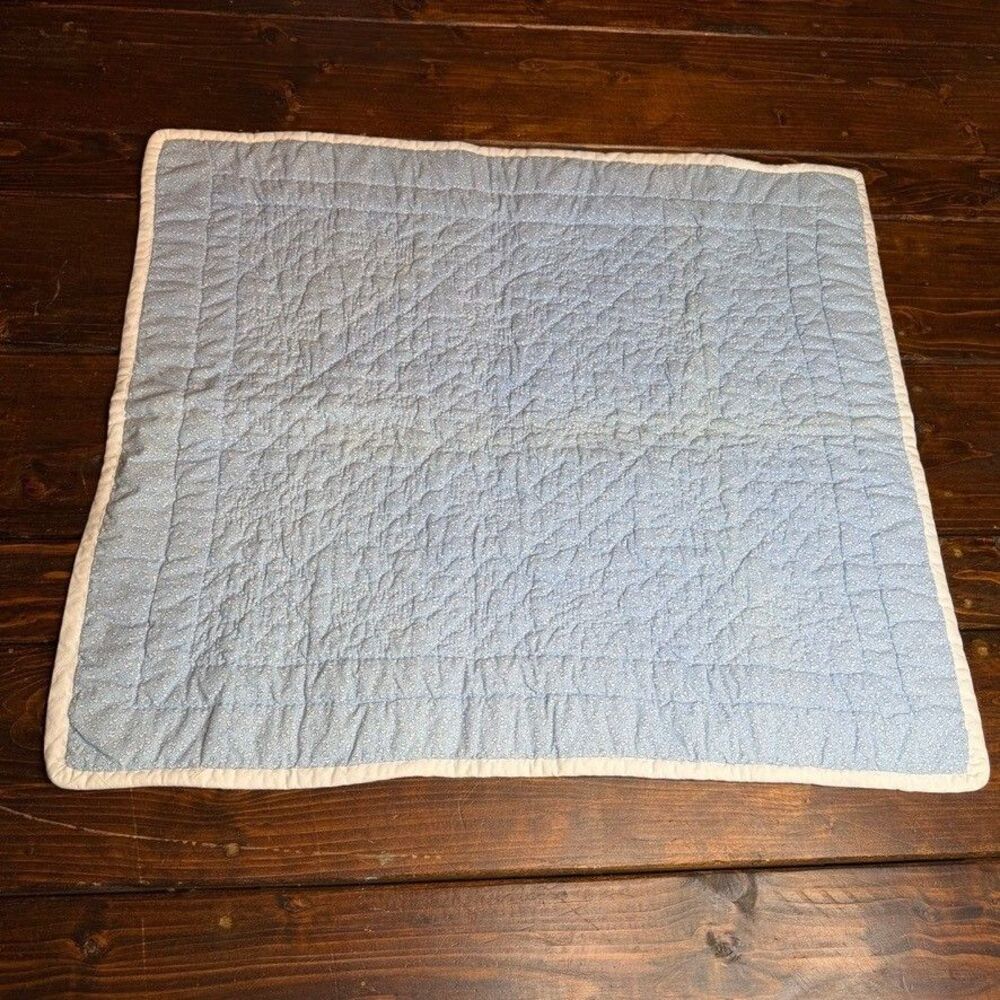Quilted Irish Chain Baby Blanket Table Centerpiece Floral Ditsy Hand Stitched - Picture 5 of 7